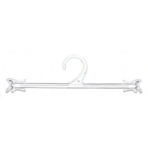 "Triple Clip" Clear Plastic Lingerie & Swimwear Hanger