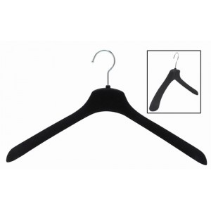 Slim-Line Wide Shoulder Coat Hanger-Black 