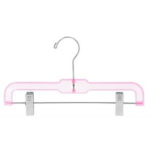 Children's Plastic Hangers: Clear Plastic 14 Inch Pre-Teen Dress