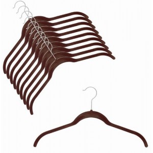 Slim-Line Brown Shirt Hanger