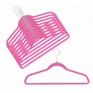 Slim-Line Hot Pink Shirt/Pant Hanger