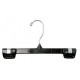 Black Plastic Snap Grip Pant/Skirt Hanger w/ Swivel Hook