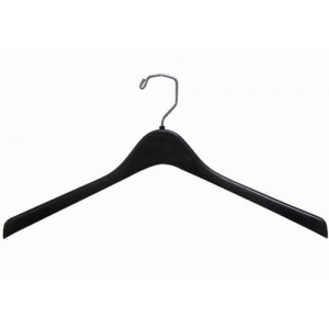 16" Deluxe Black Plastic Top/Coat Hanger