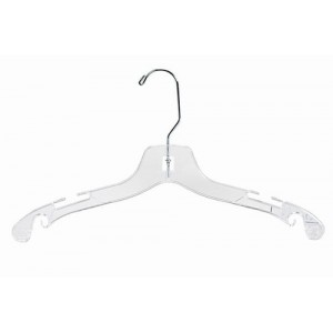 HANGERWORLD 10 White 11inch Kids Plastic Hook Pants Skirt Adjustable Clips Coat Clothes Garment Hangers PH-28-CLIP-PH-WHITE 