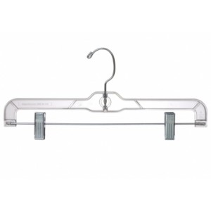 Clear Plastic Pant/Skirt Hanger w/ Clips