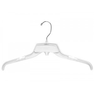 Unbreakable Clear Plastic Top Hanger 