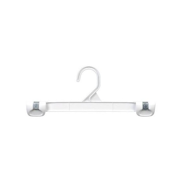 White Plastic Snap Grip Pant/Skirt Hanger - Plastic Hangers