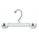 White Plastic Snap Grip Pant/Skirt Hanger w/ Swivel Hook  