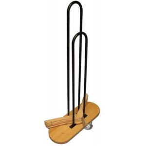 Wood & Black Powder Coat Deluxe Hanger Stacker