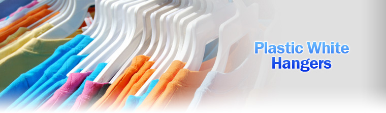 White Plastic Shipping Hangers 18